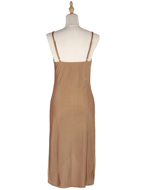 Casual A-Line Solid Color U-Neck Dress