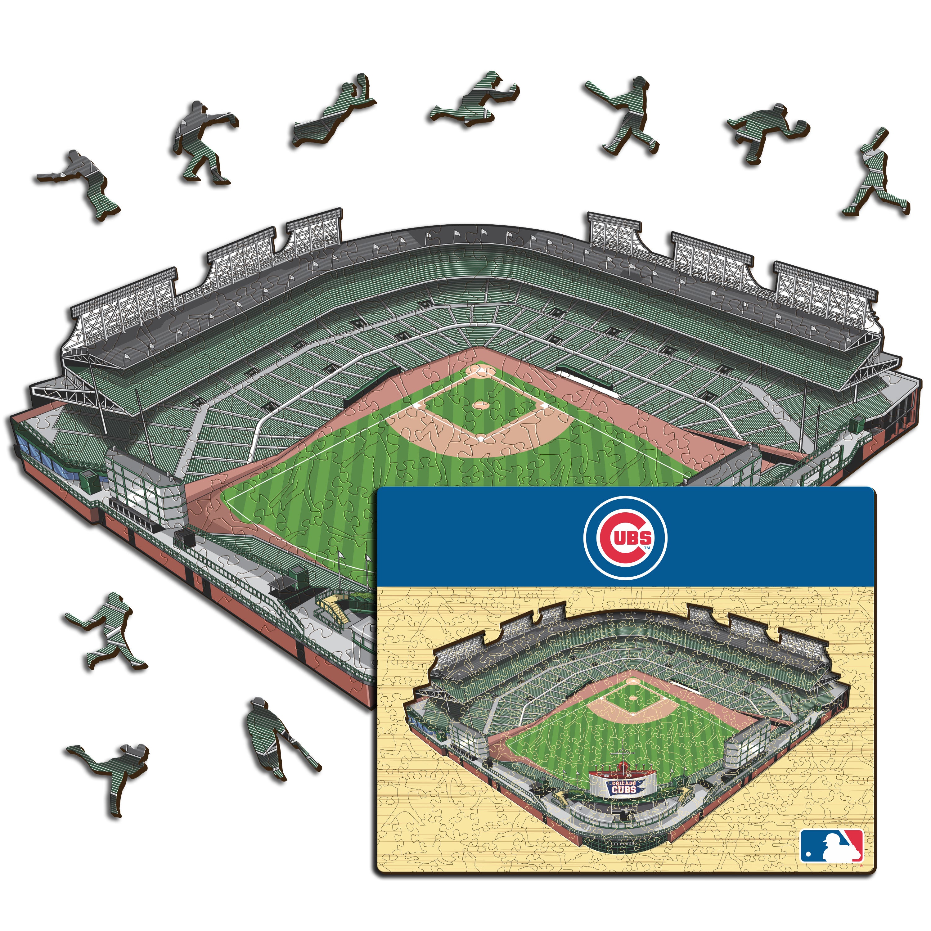 Chicago Cubs™ Wrigley Field Stadium - Wooden Puzzle