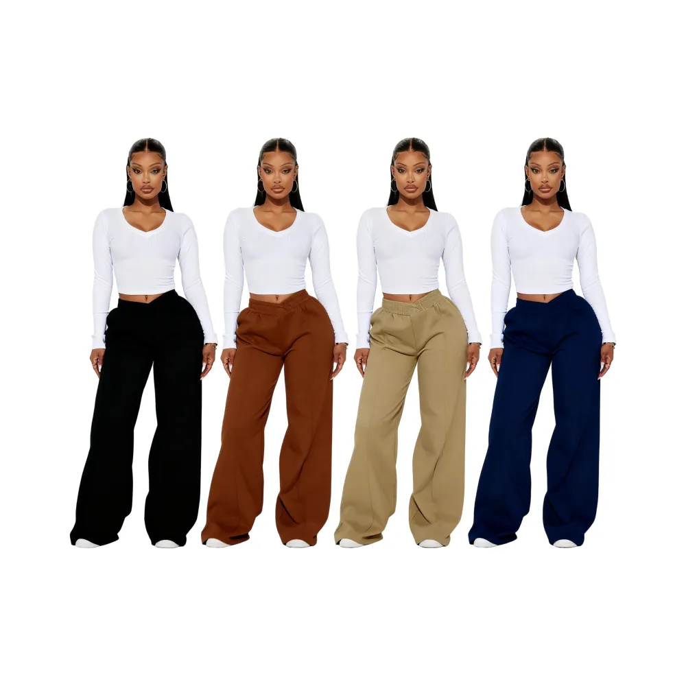 Wide Leg Elastic Waist Lounge Pant