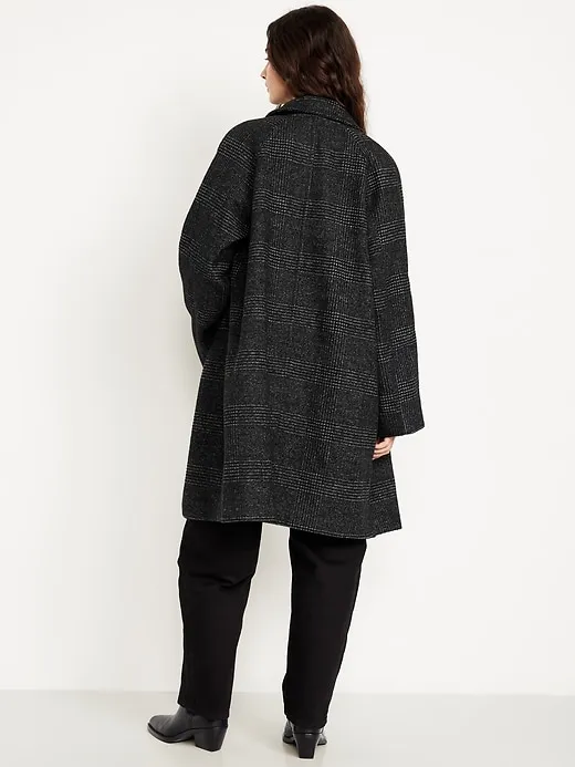 Relaxed Button-Front Mac Coat