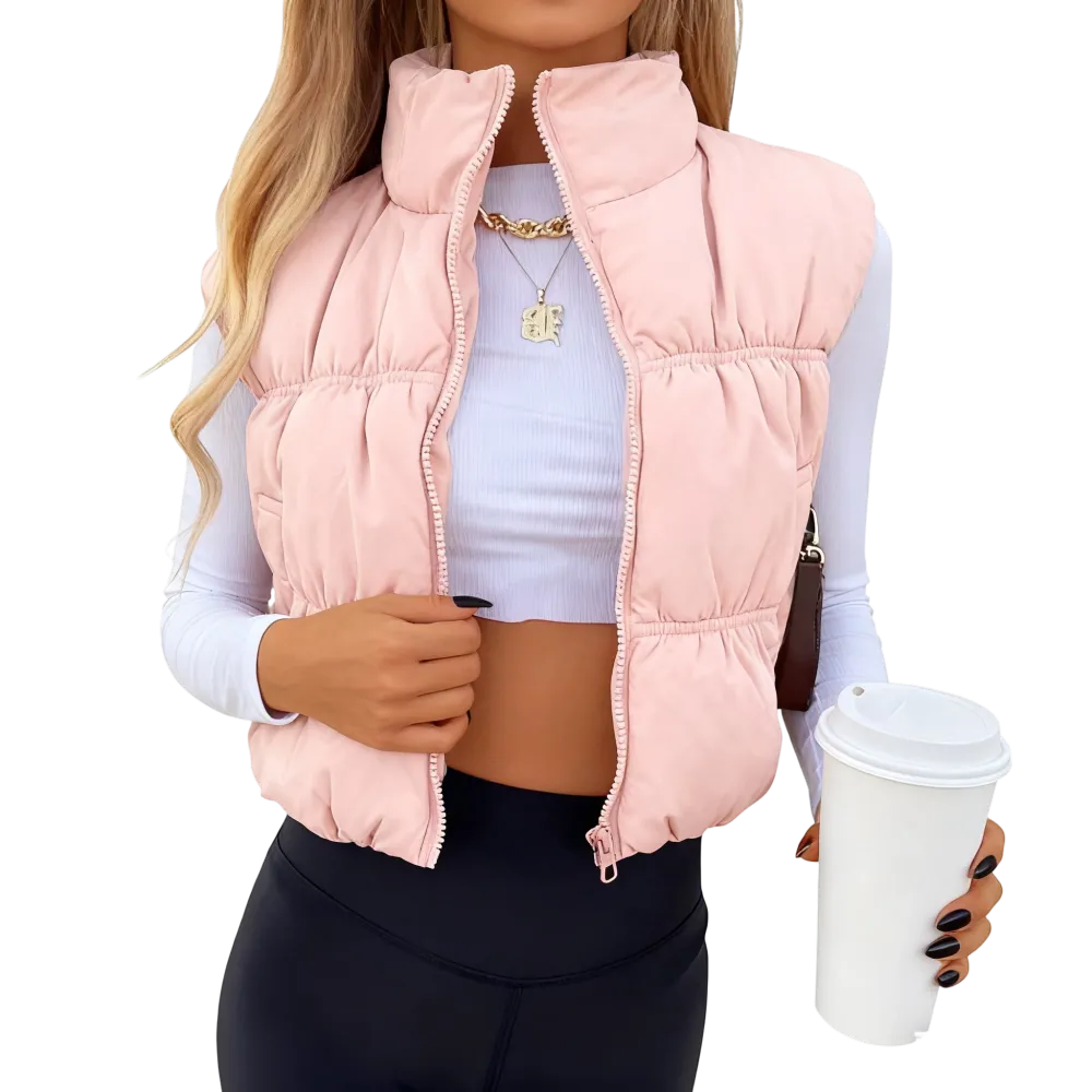 Sleeveless padded puffer vest