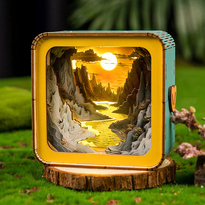 Long River Sunset Kit - 3D Wooden Puzzle Night Light