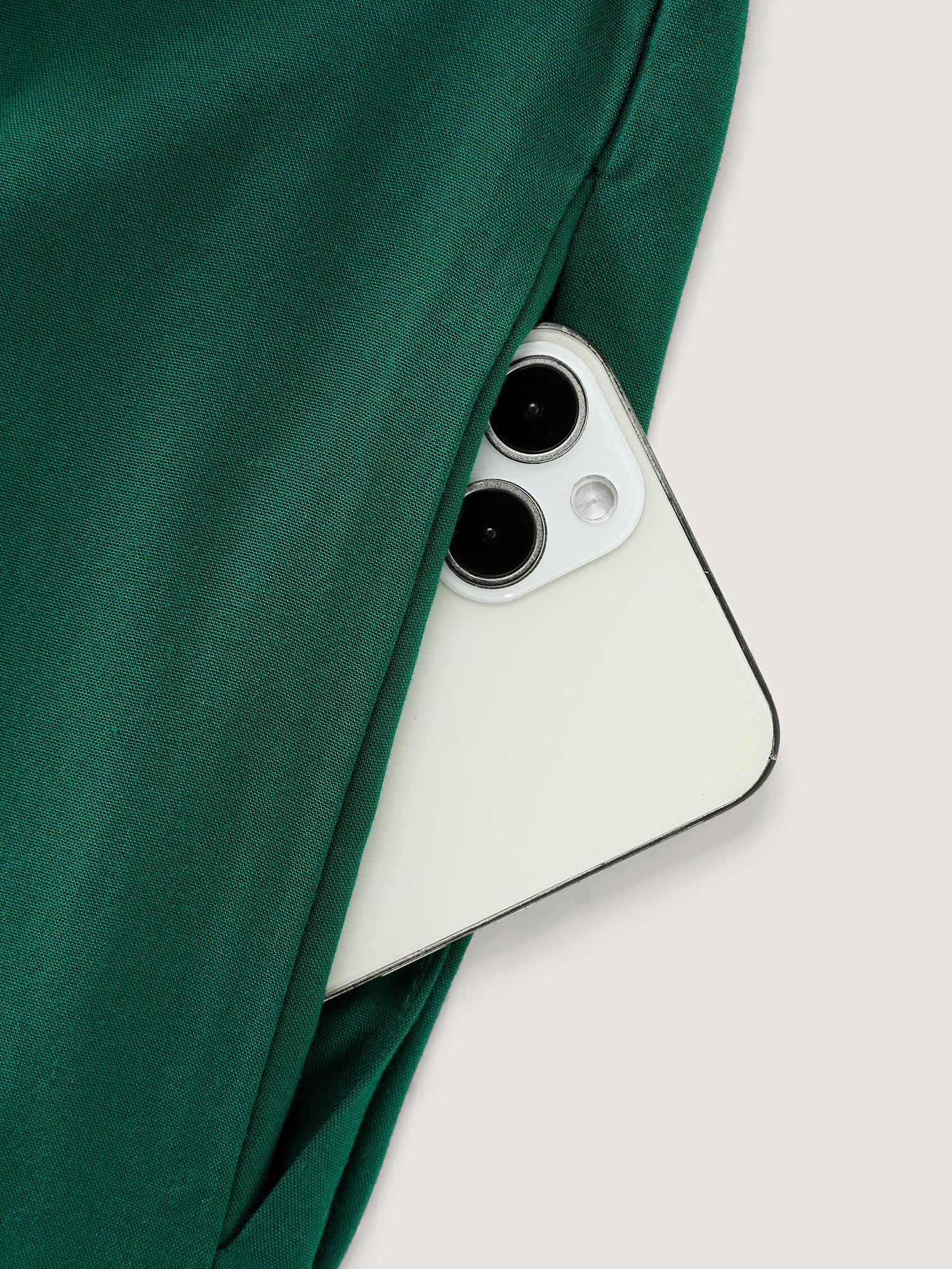 Shirred Bodice Adjustable Wide-Leg Jumpsuit