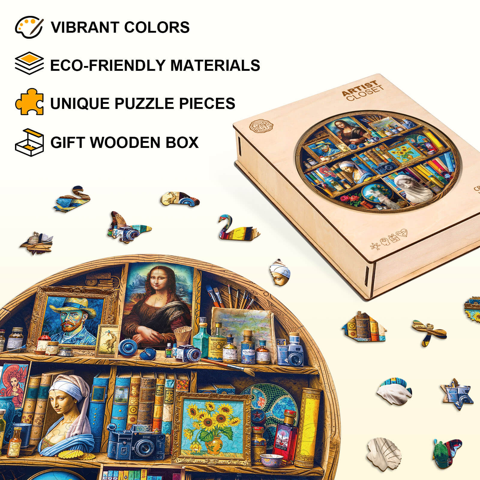 Artist Closet Wooden Jigsaw Puzzle
