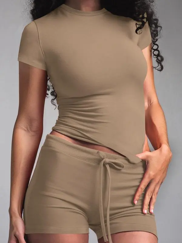 Women's Solid Color Modal Loungewear Two-piece Set