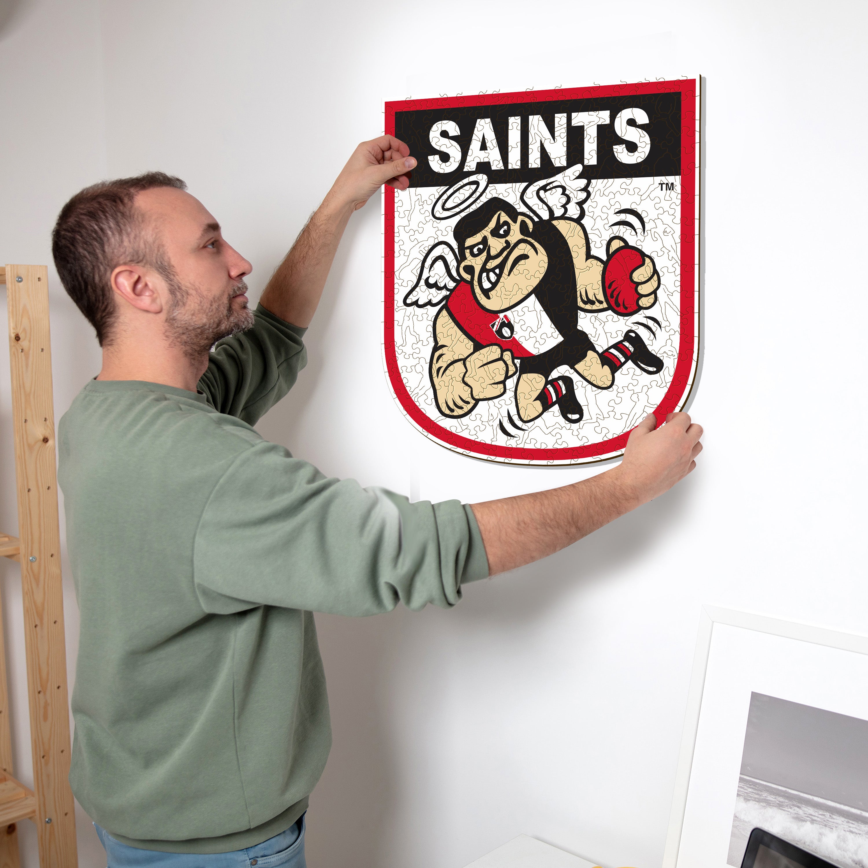 St Kilda FC Retro Mascot - Wooden Puzzle