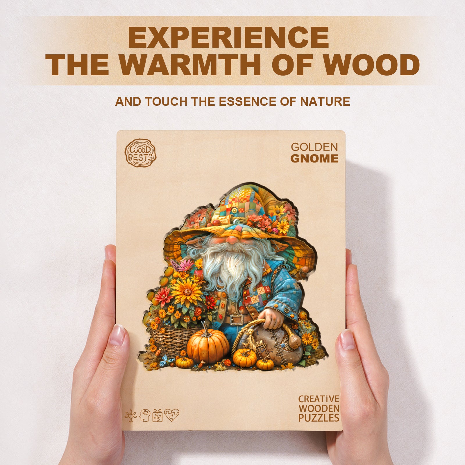 Golden Gnome Wooden Jigsaw Puzzle
