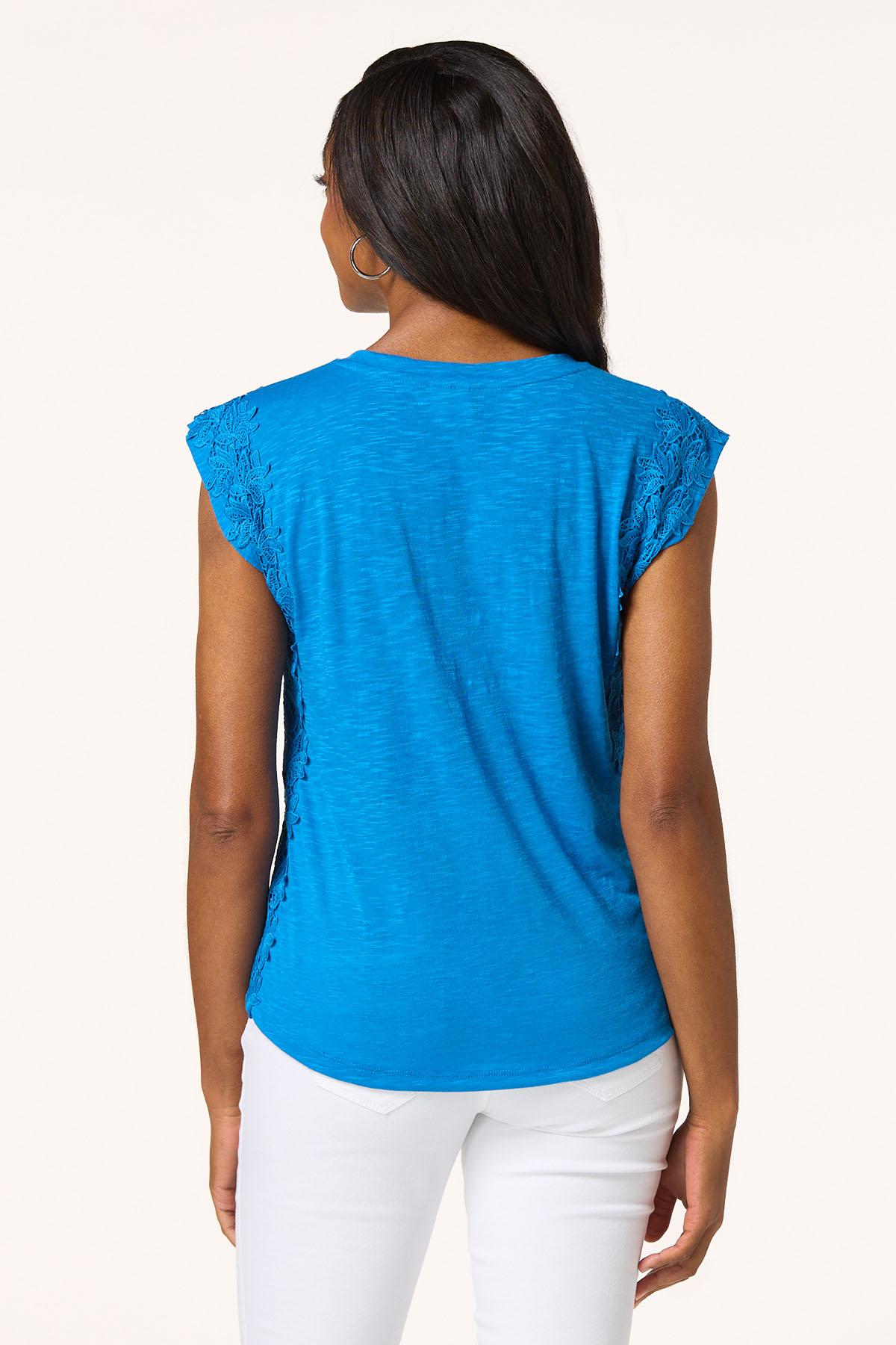 Floral Crochet Applique Top