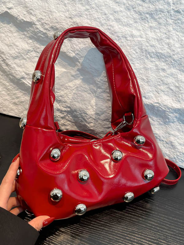 Geometric Rivet Shoulder Bags Handbags