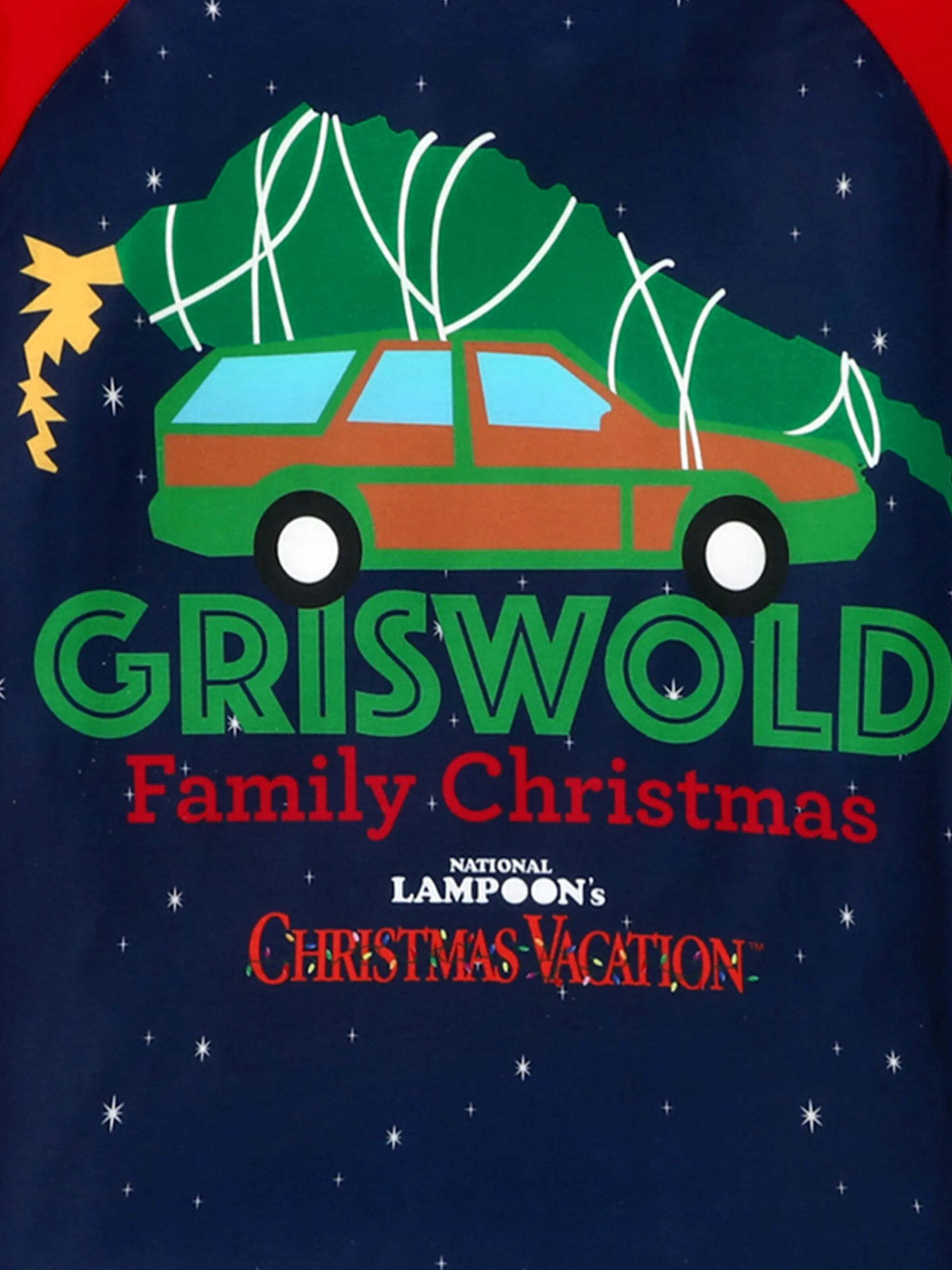 Christmas Vacation Family Matching Character Print Pajamas Sets with Christmas Socks