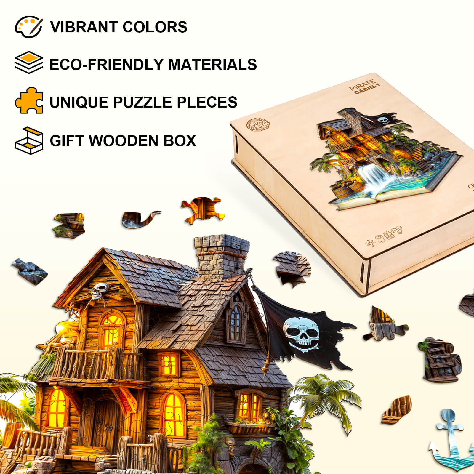 Pirate cabin-1 Wooden Jigsaw Puzzle