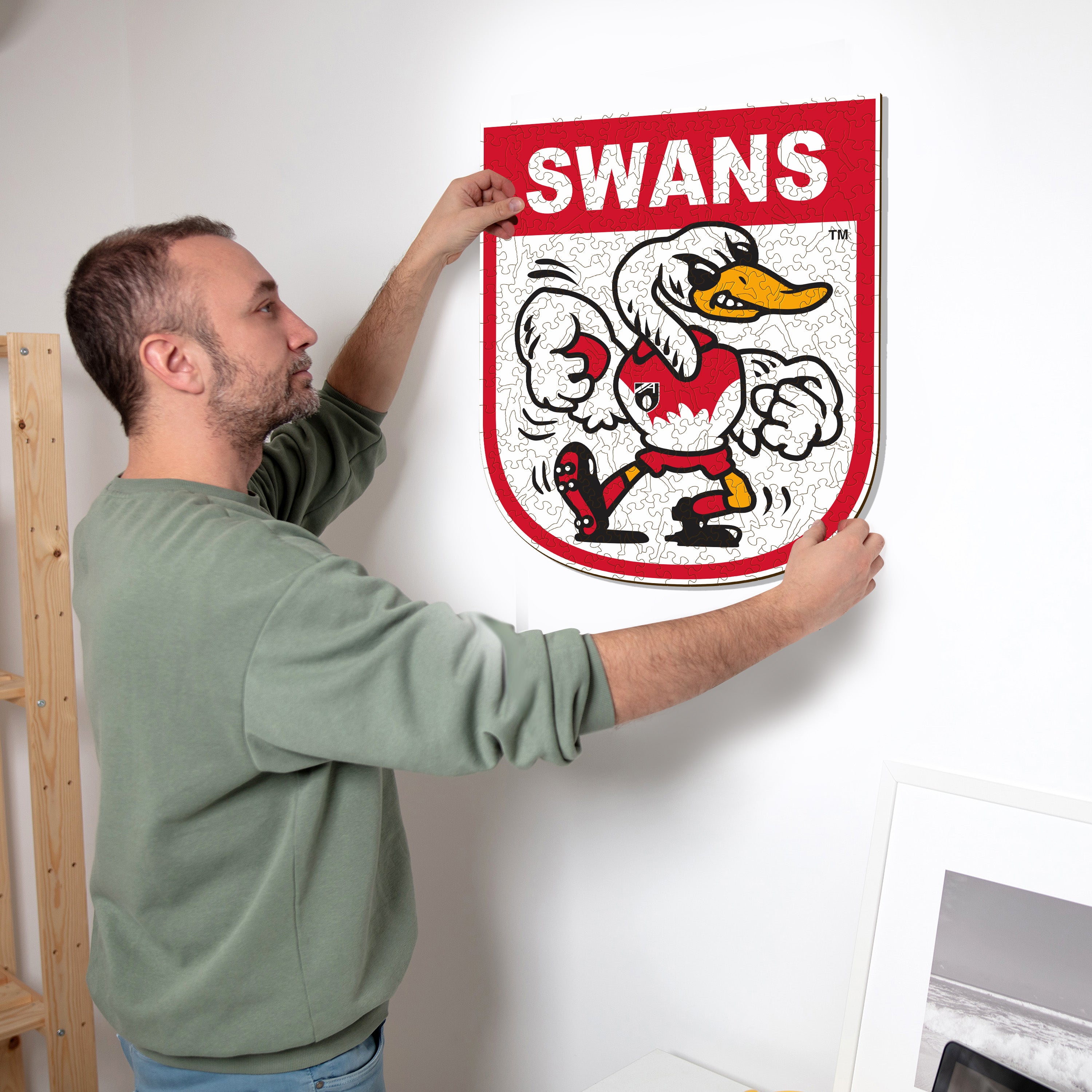 Sydney Swans Retro Mascot - Wooden Puzzle