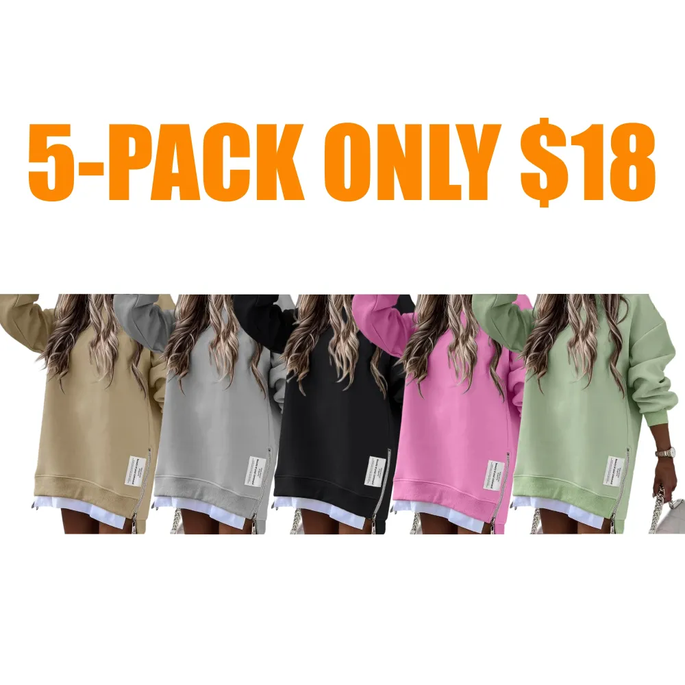 Womens Long Sleeve Pullover Sweatshirt