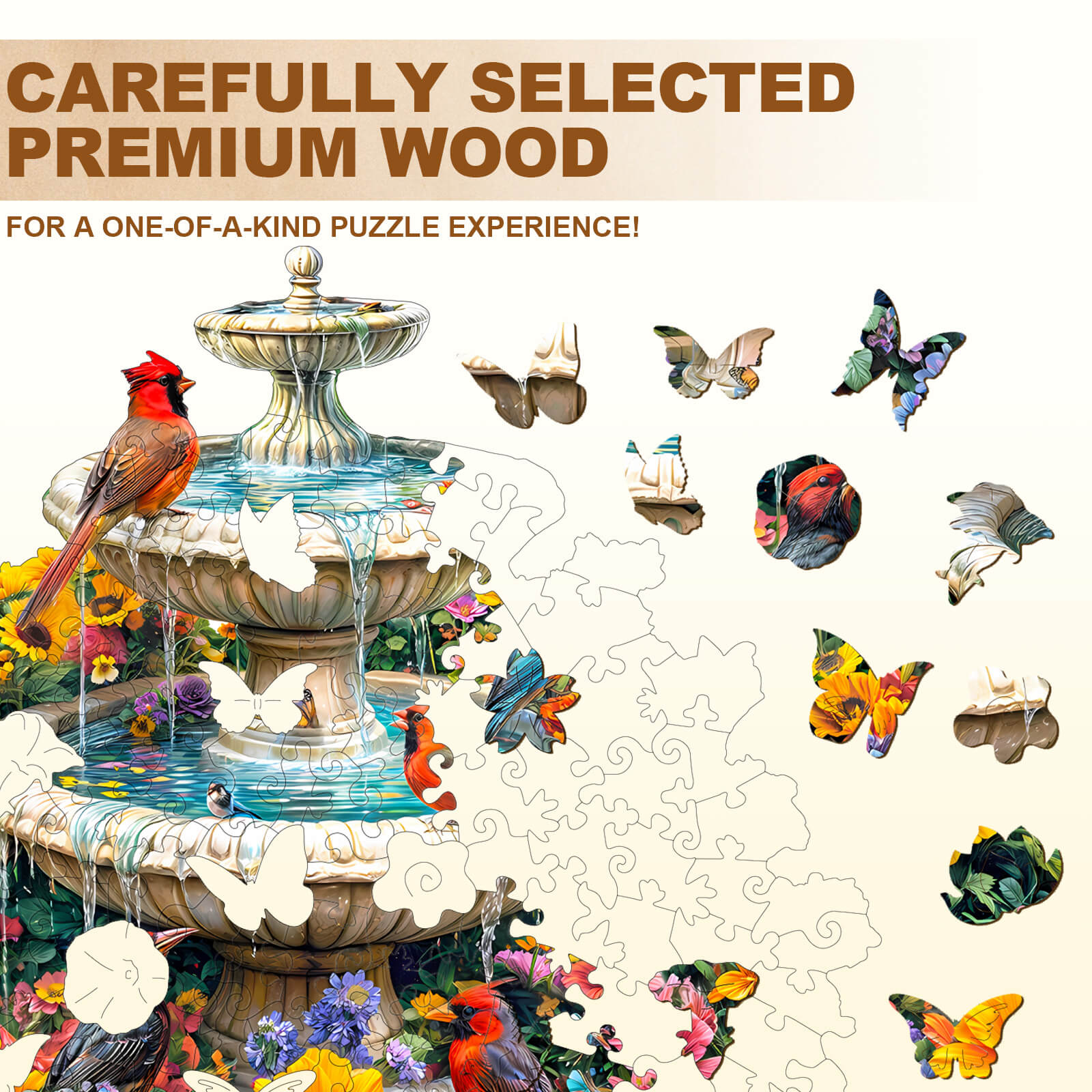 Garden Melody Wooden Jigsaw Puzzle