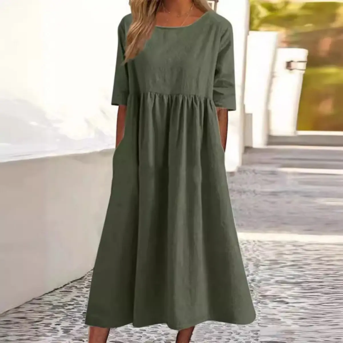 🔥9 Packs $27 - Women's Summer New Cotton and Linen Dress