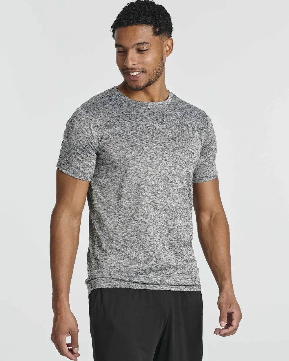 Men’s Short Sleeve Dry Fit Active Crew Neck T Shirt - Athletic Running Gym Workout Tee Tops