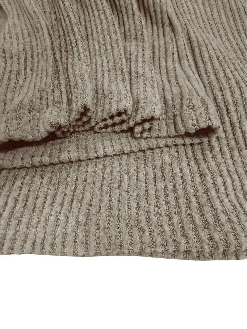 Women's Casual Striped Long Sleeve Top & Loose Pocket Pants Set