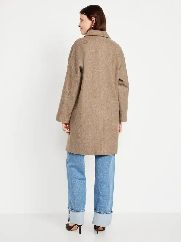 Relaxed Button-Front Mac Coat