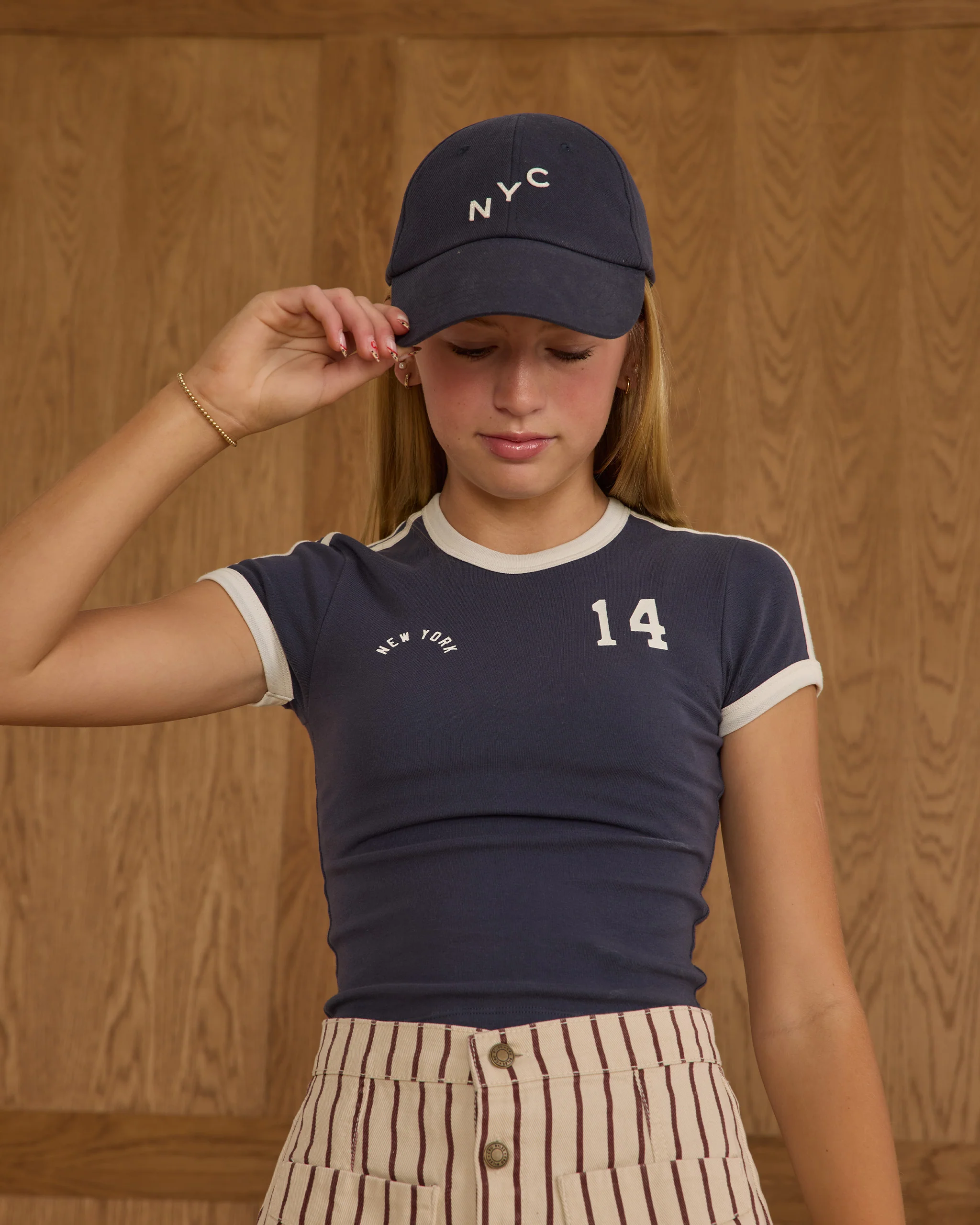 Teen Denver Mini Skirt | Burgundy Pinstripe