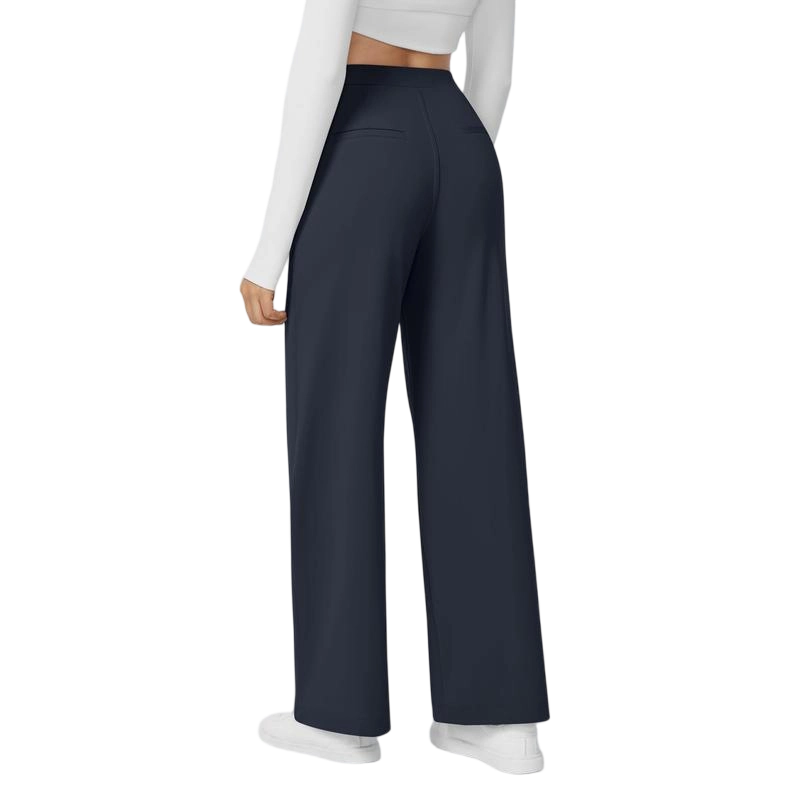 🔥Last Day Promotion!🔥Women High Waisted Pocket Straight Leg Work Pants