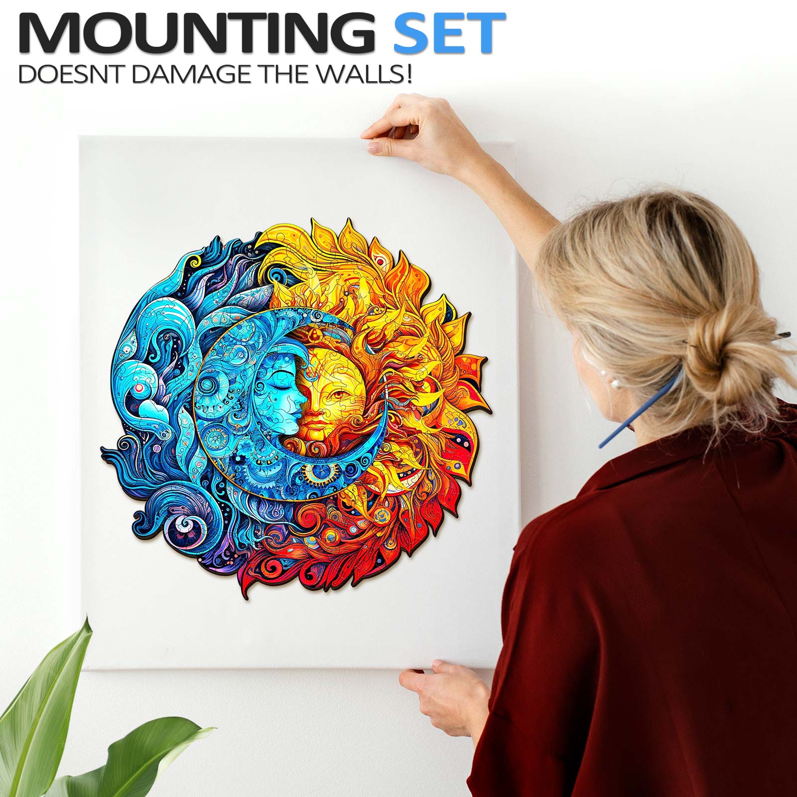 Sun And Moon Wooden Jigsaw Puzzle