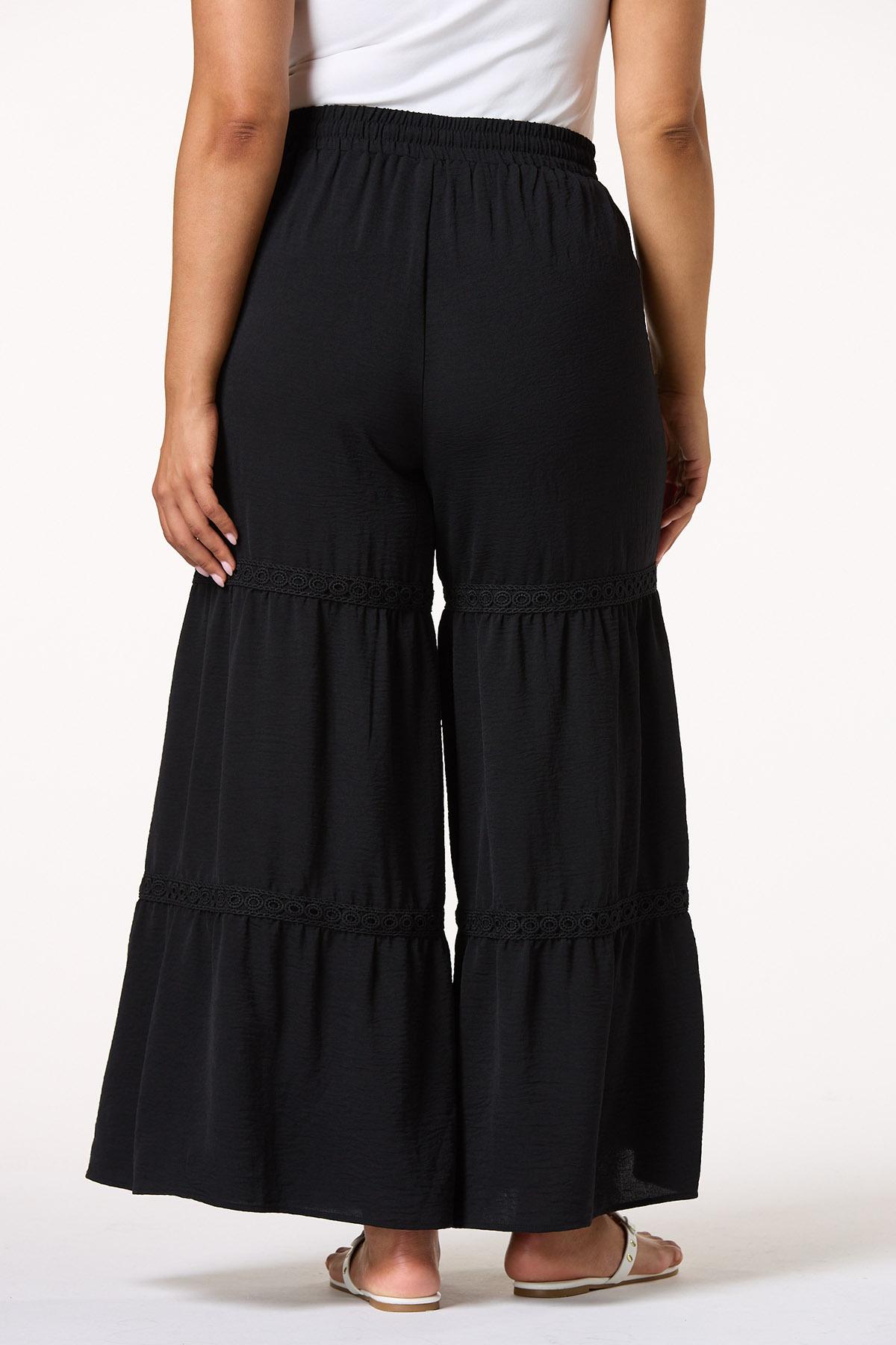 Plus Size Lace Inset Pants