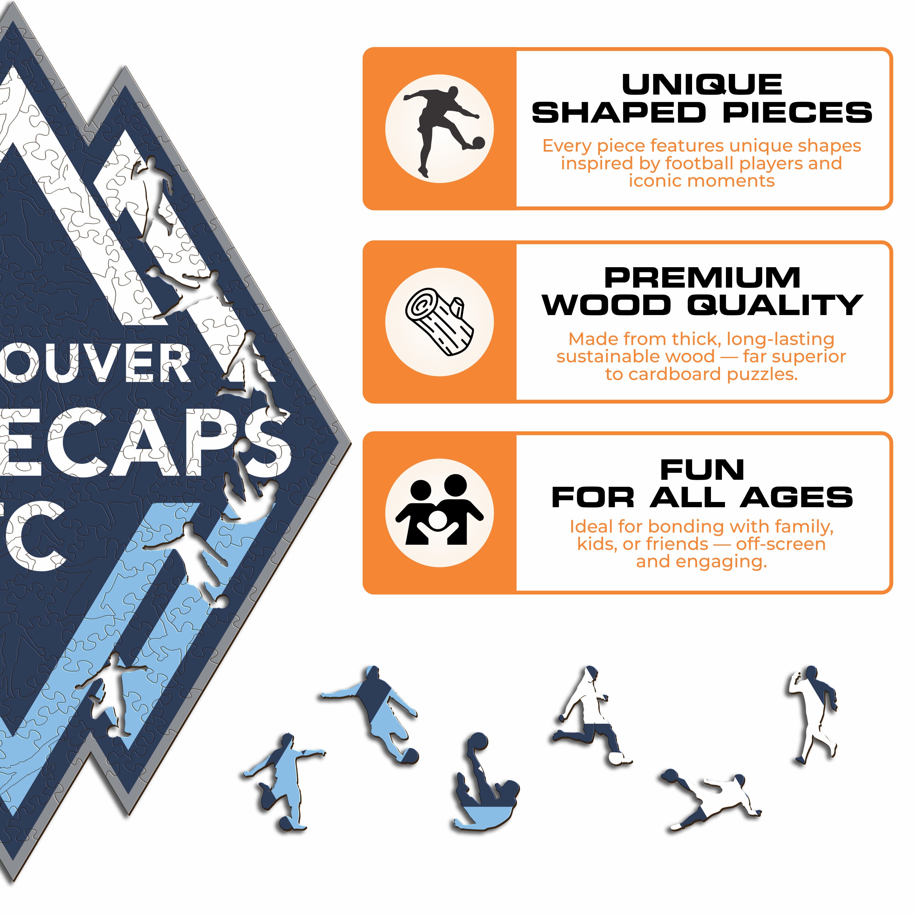 Vancouver Whitecaps® Logo - Wooden Puzzle