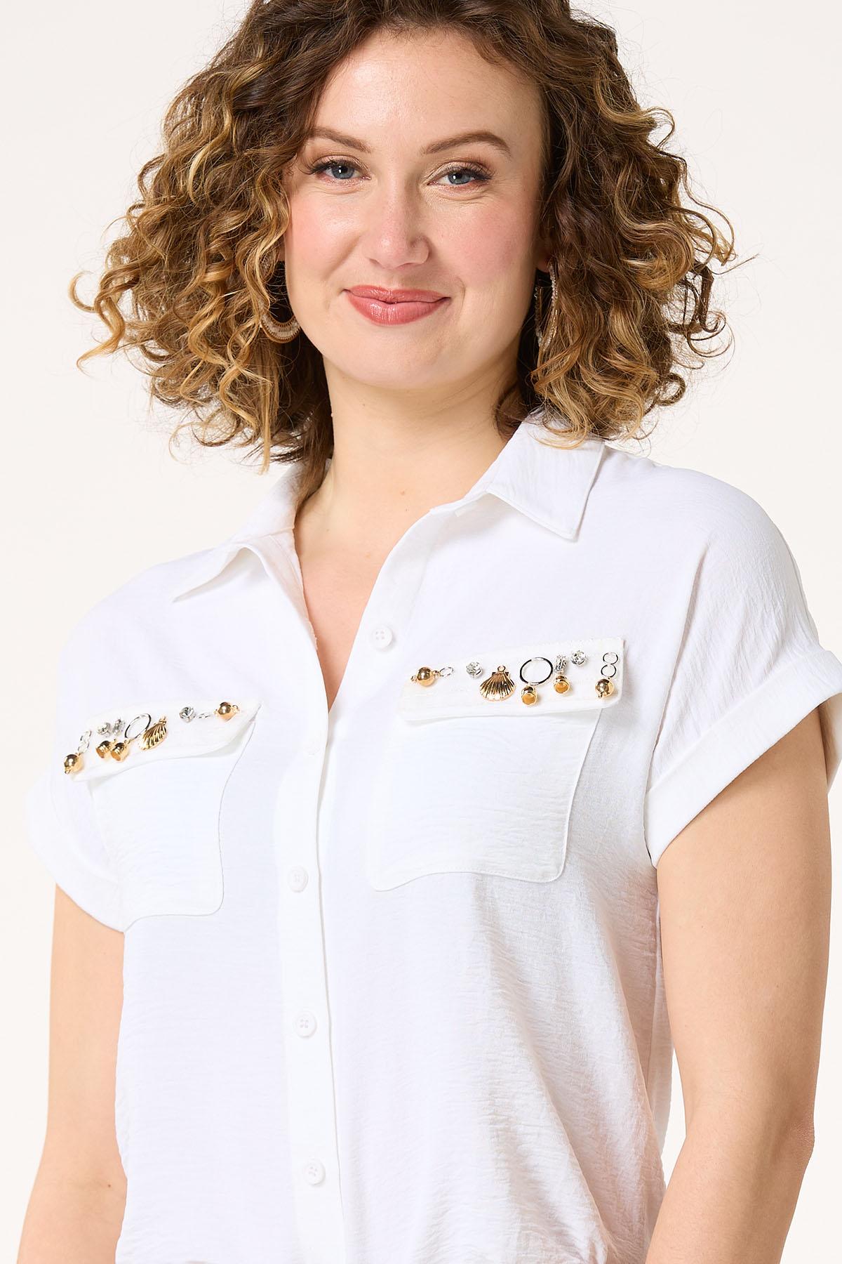 Flowy Charm Pocket Shirt