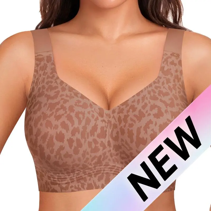 Women Wirefree Bras for Women Full Coverage No Underwire Everyday Bras Comfortable Wireless Padded Jelly Bras