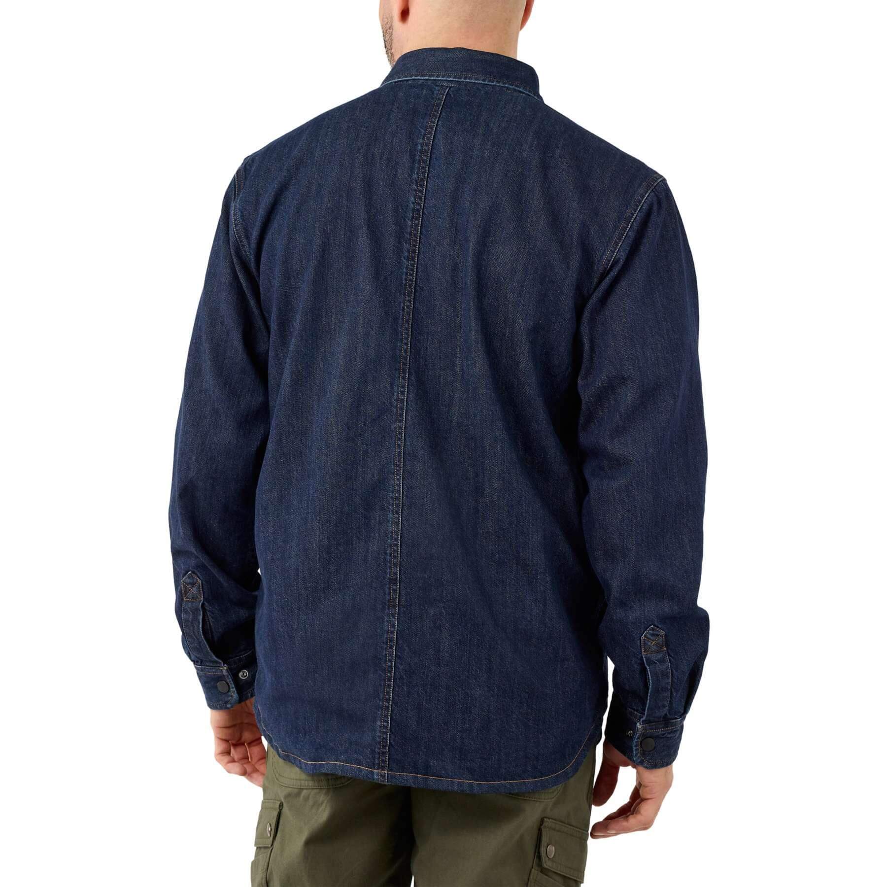 CHT Denim Fleece-Lined Snap-Front Relaxed fit Shirt 105605
