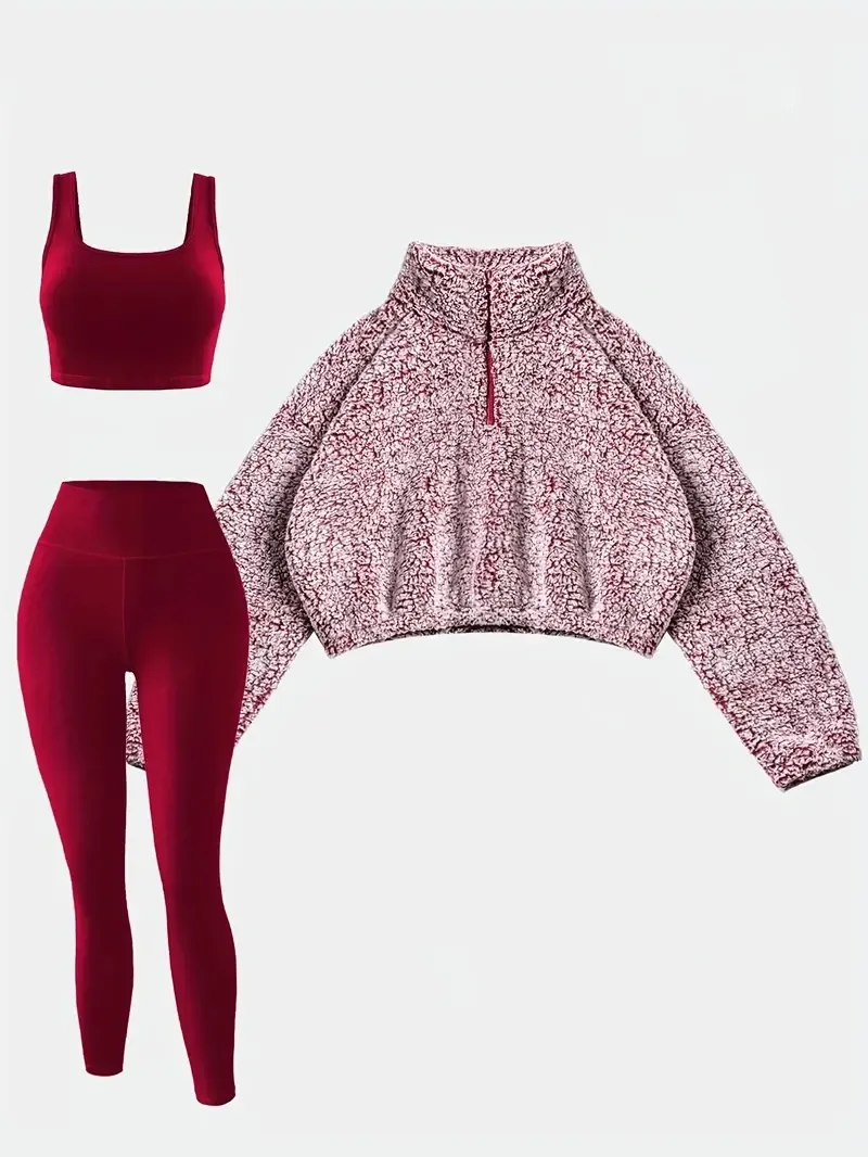 Women's Fleece Lined Sweatshirt Set