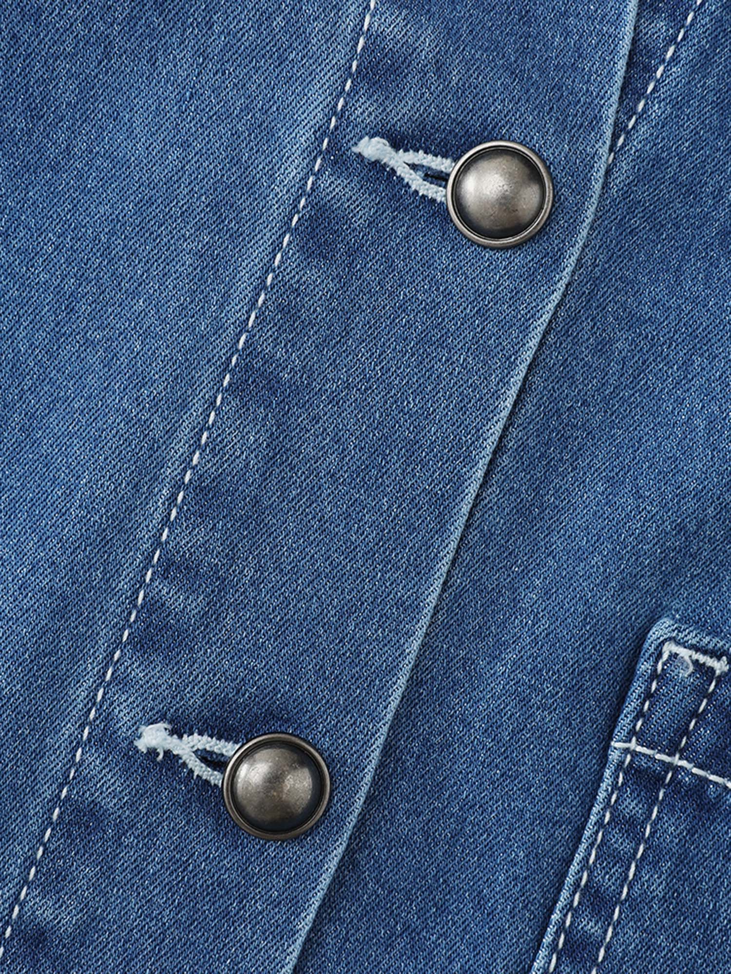 Denim Waist-Defining Shirt Dress