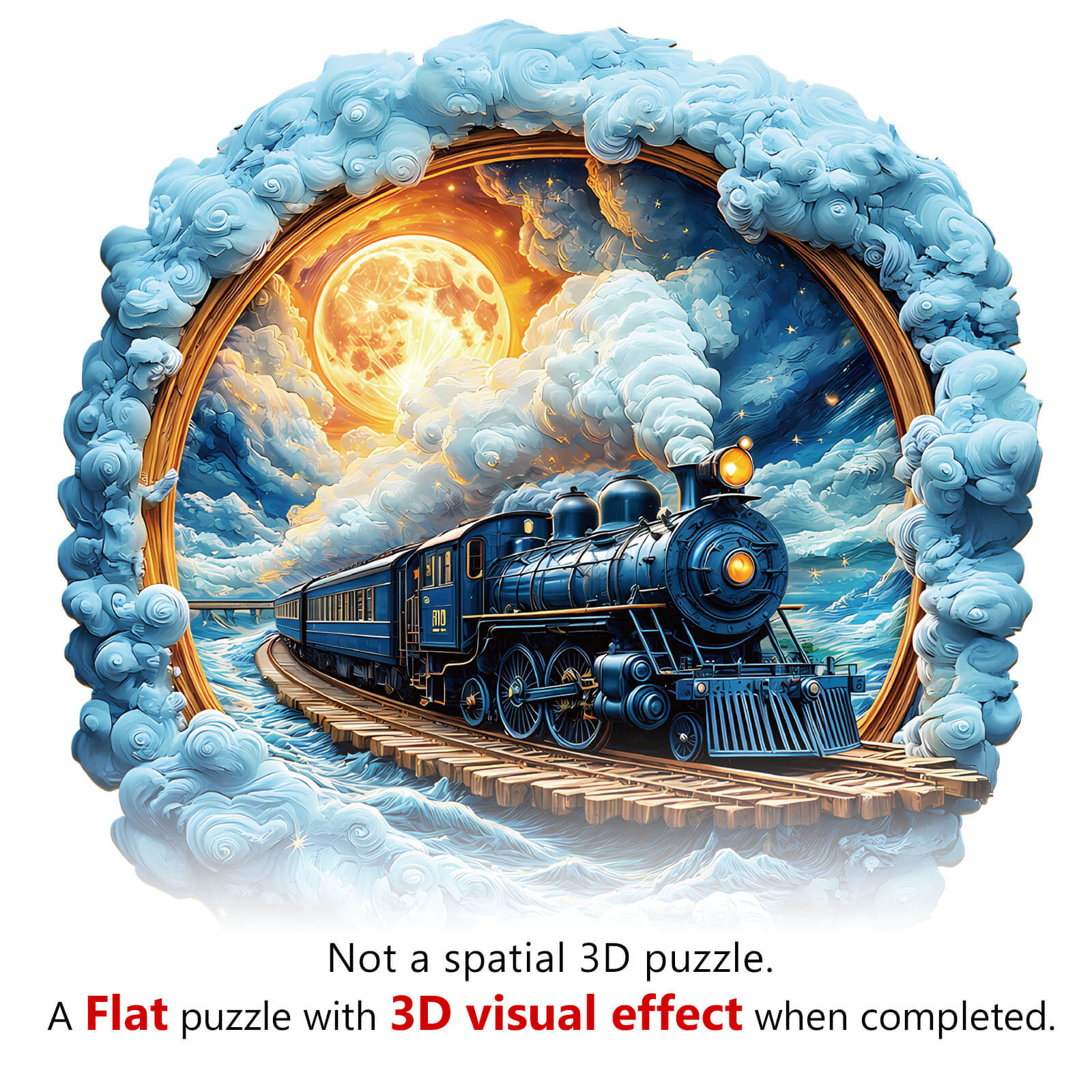 3D Moonlight Trajectory Wooden Jigsaw Puzzle