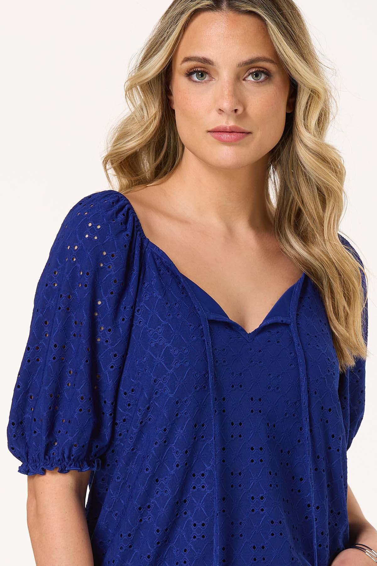 Eyelet Puff Sleeve Top