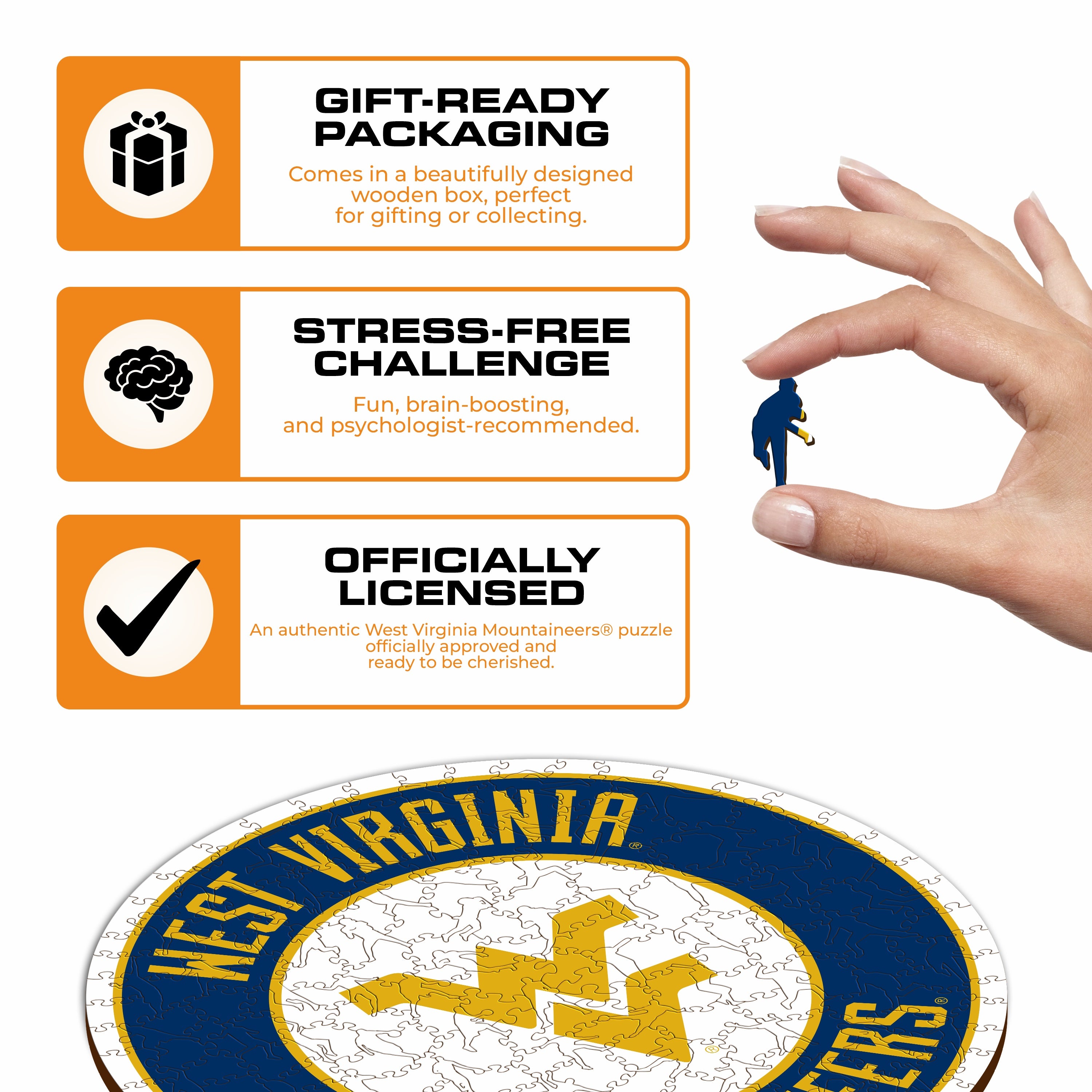West Virginia University - Wooden Puzzle