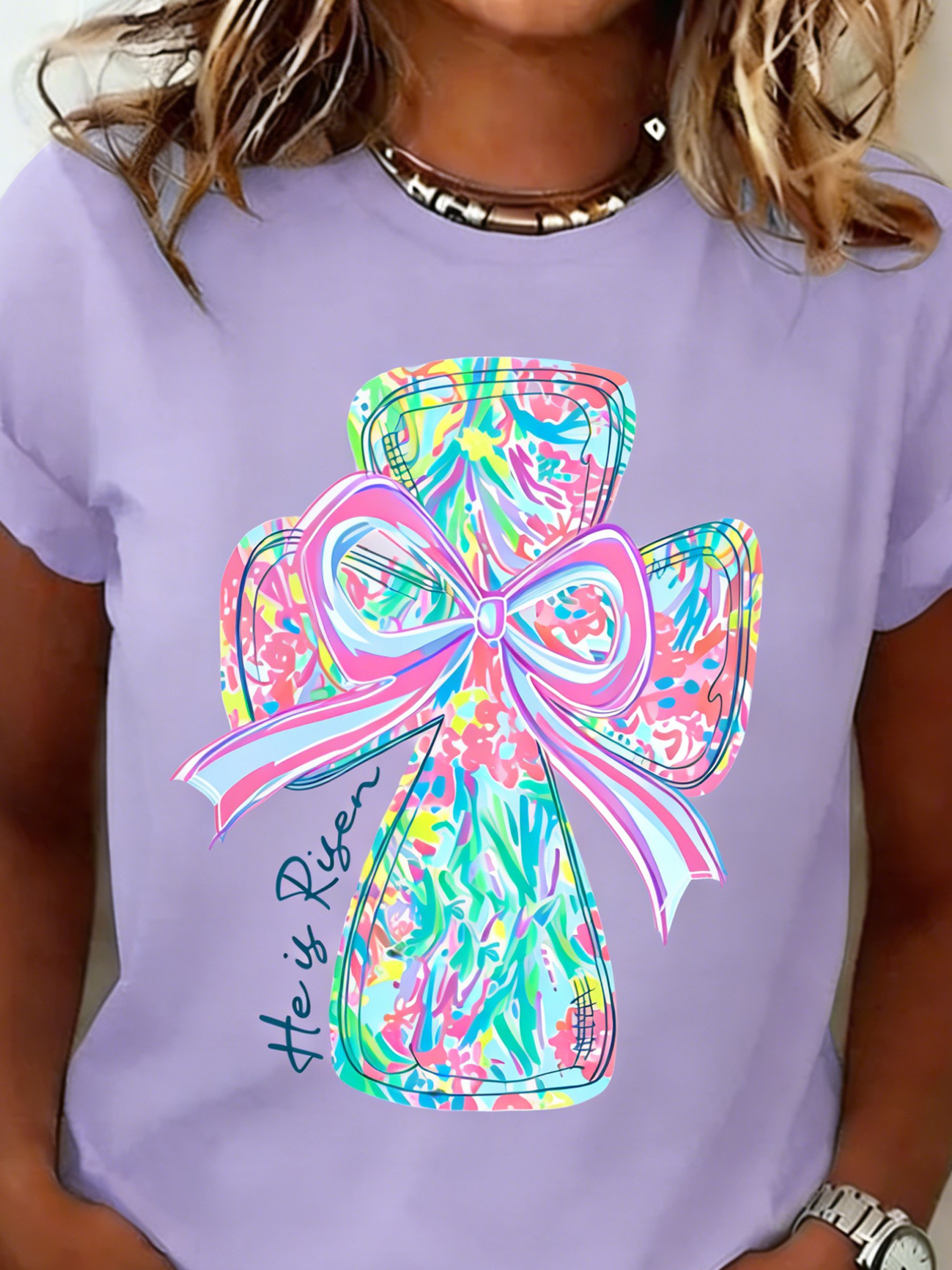 3D Printing Short Sleeve Round Neck Easter Summer Casual T-Shirt