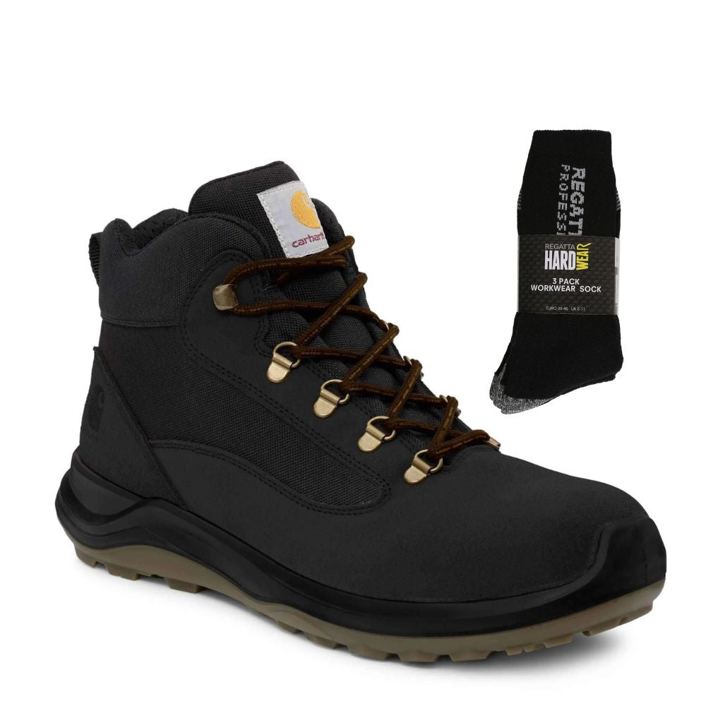 CHT Special Offer Belmont Rugged Safety Boots 400018 Pack - Belmont S3L Water Resistant Aluminium Toe Cap Safety Boots + 3 Pack Work Socks