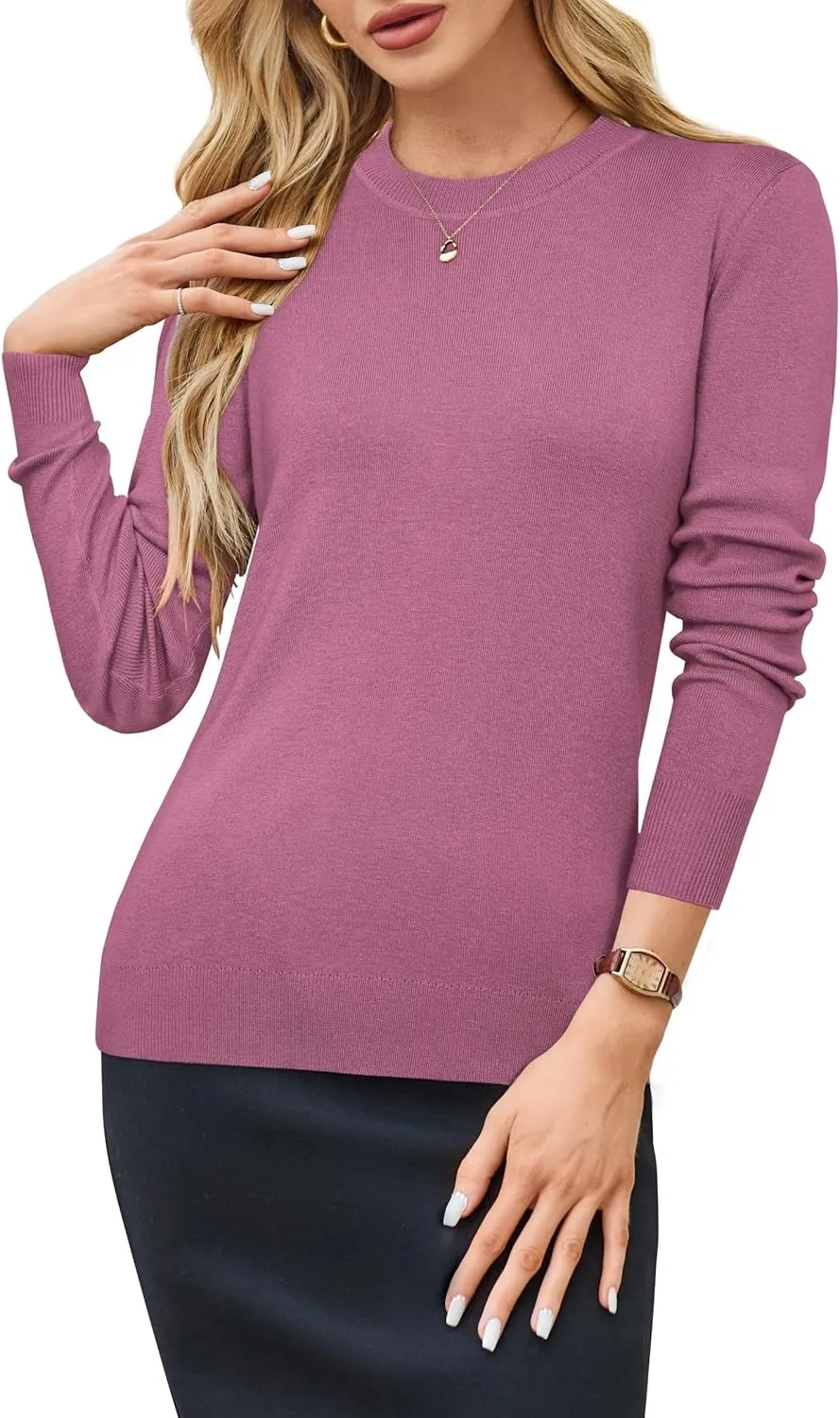 Women Fashion Wool Blend Sweater