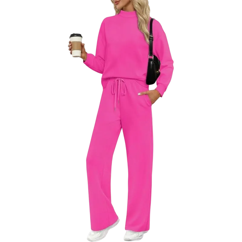 🔥Women's turtleneck top and casual suit set🔥