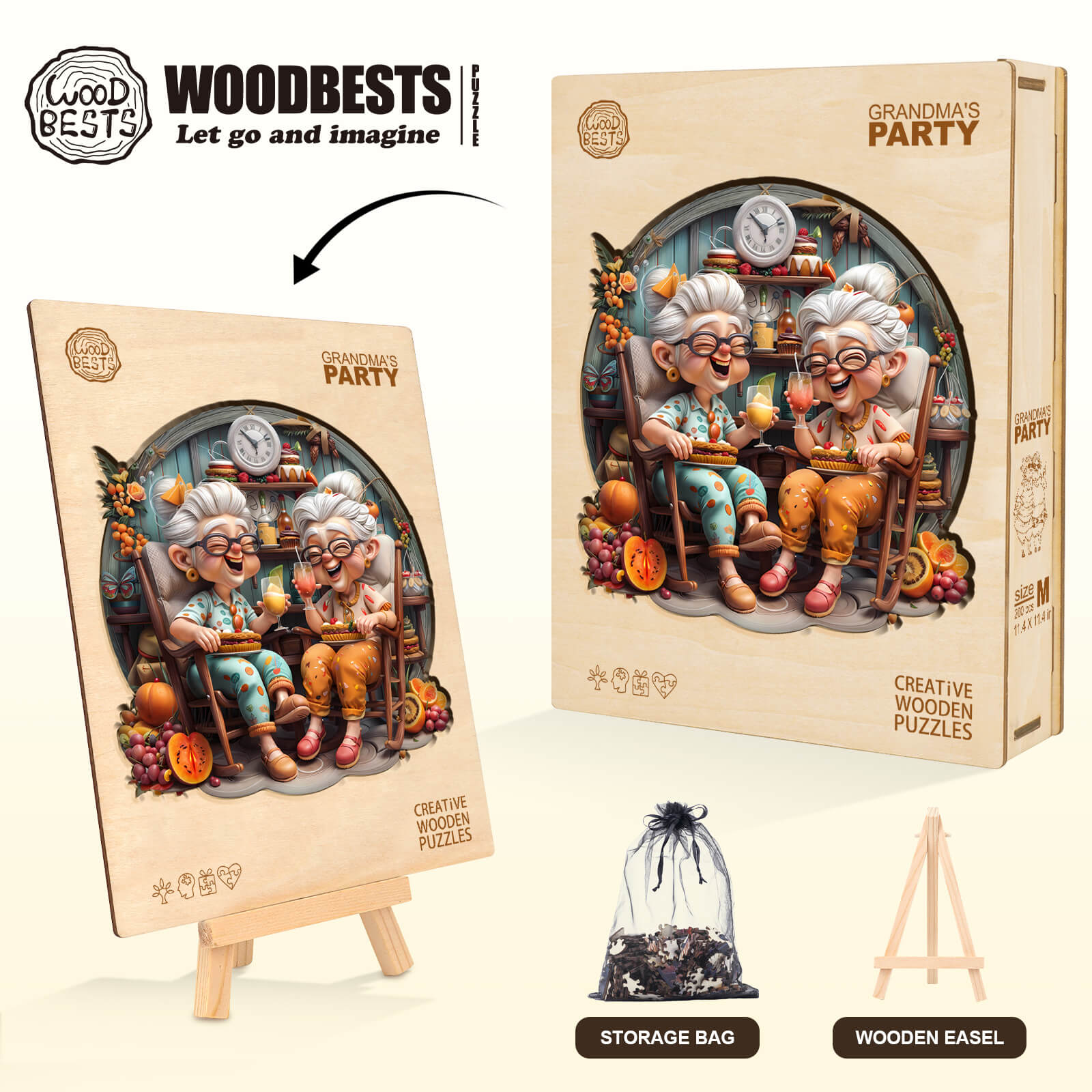 Grandma's Party  Wooden Jigsaw Puzzle