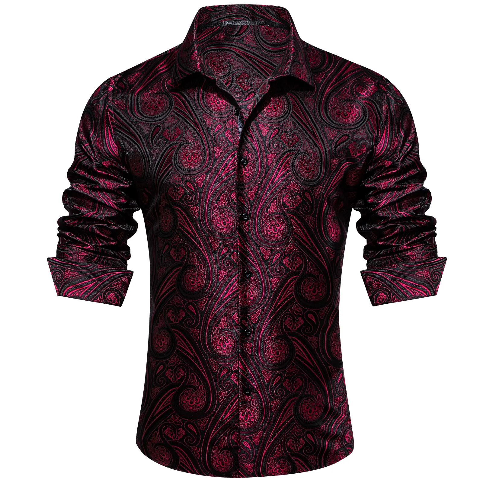 Men's Paisley Dress Shirt Long Sleeve