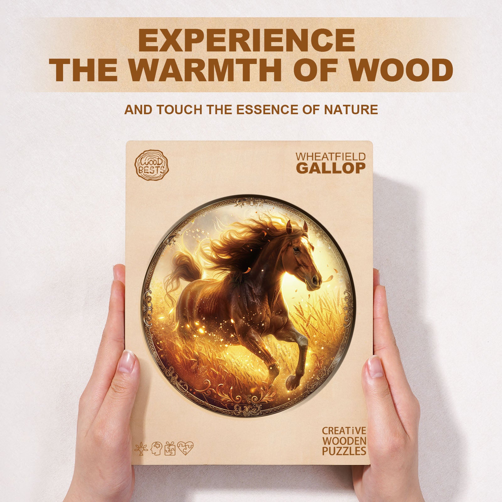 Wheatfield Gallop Wooden Jigsaw Puzzle