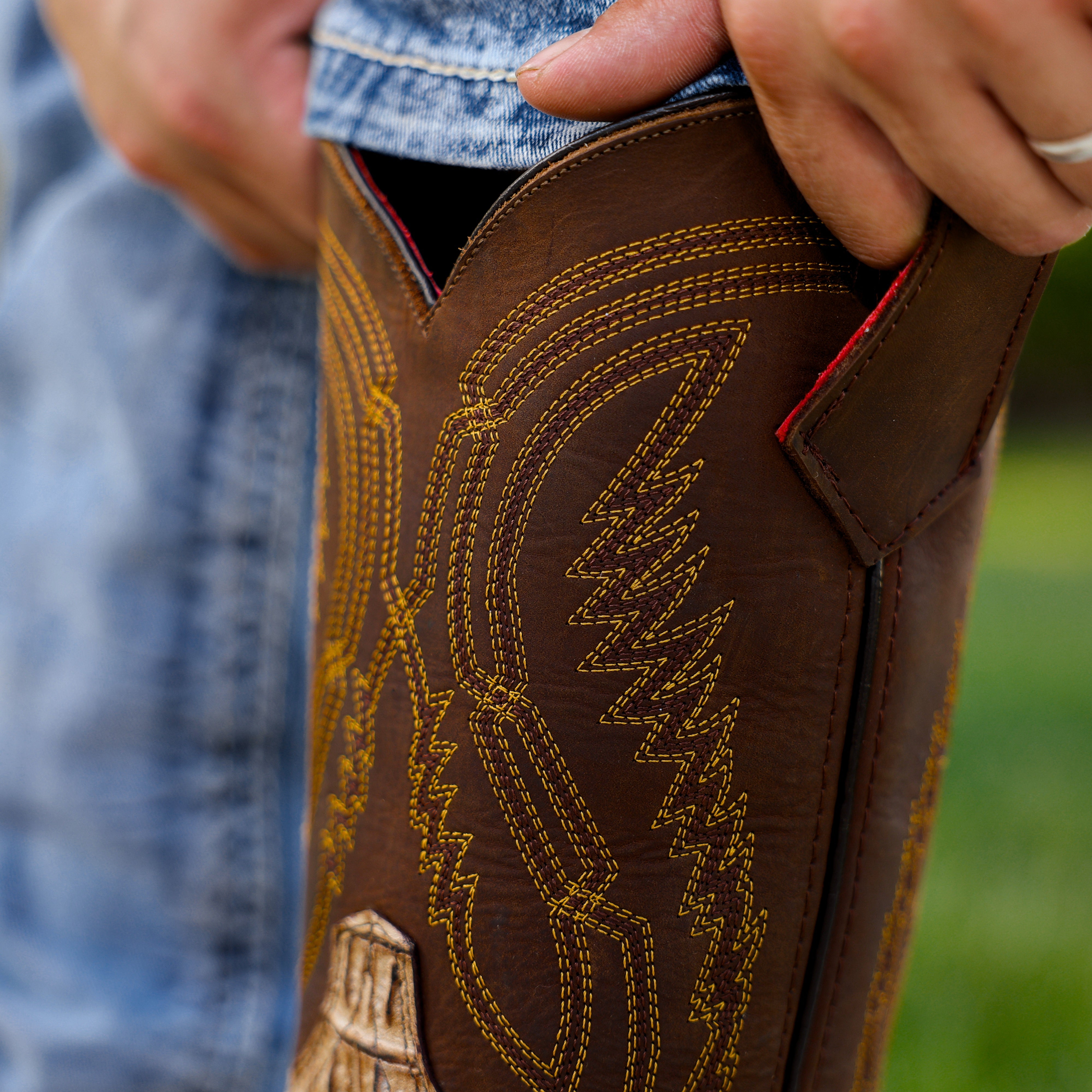 Orix Caiman Neck Leather Boots With 3D Lightweight Sole - Composite Toe