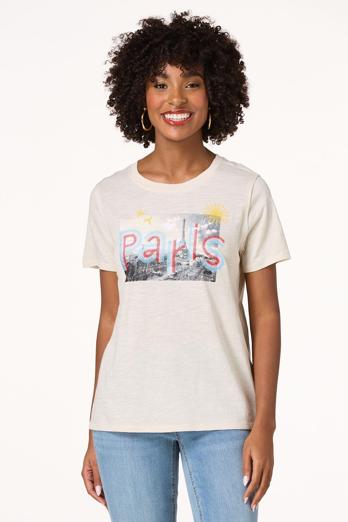 Paris Embroidered Photo Tee