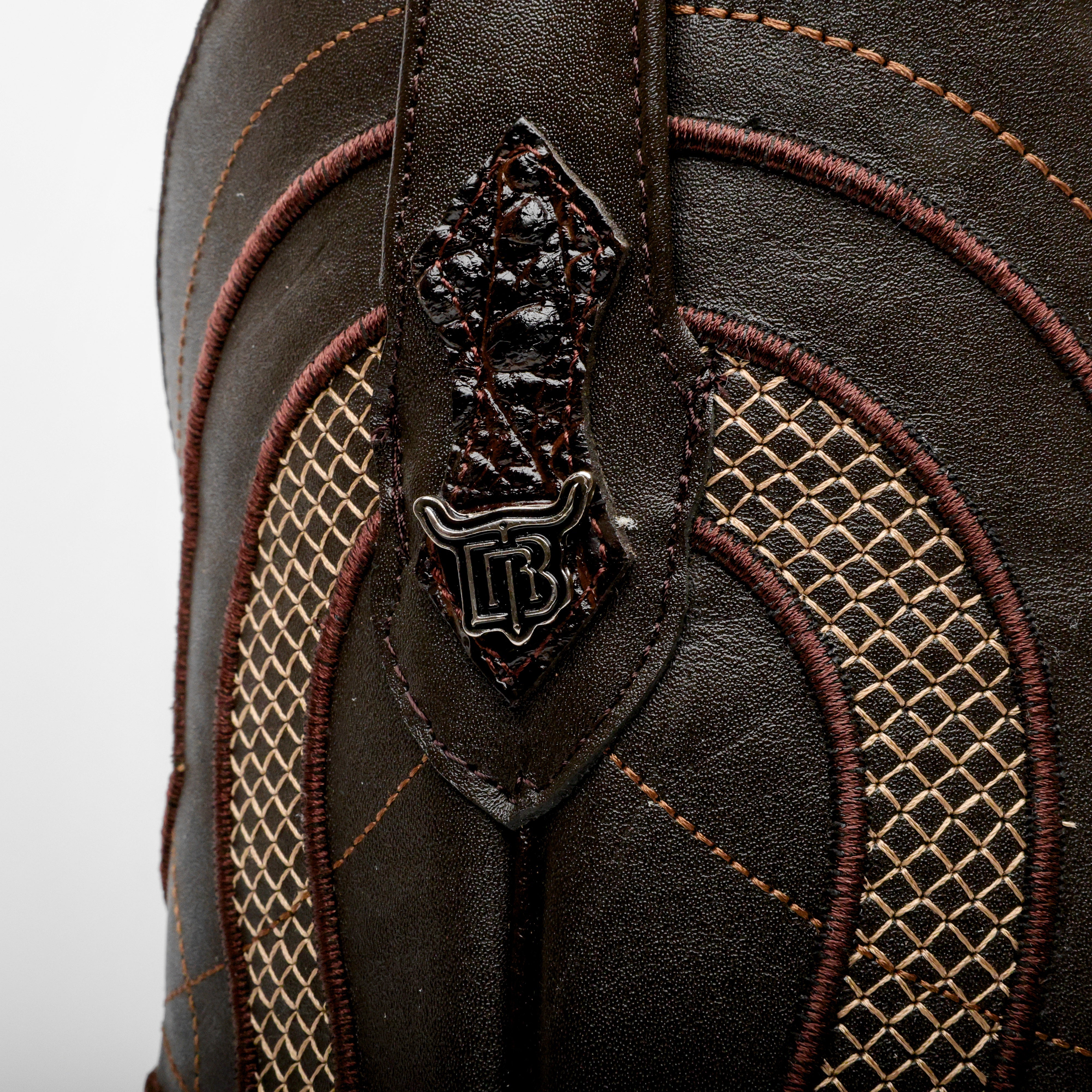 Brown Caiman Belly Leather Boots - Cutter Toe