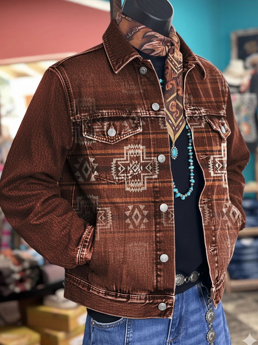 Vintage Paisley Art Print Casual Jacket