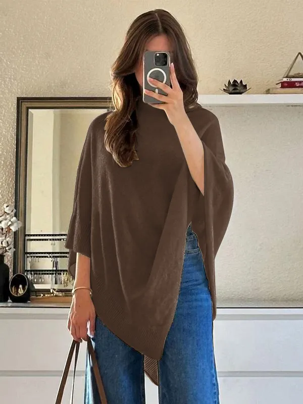 Women's Plain Loose Elegant Fashion Sweater Shawl