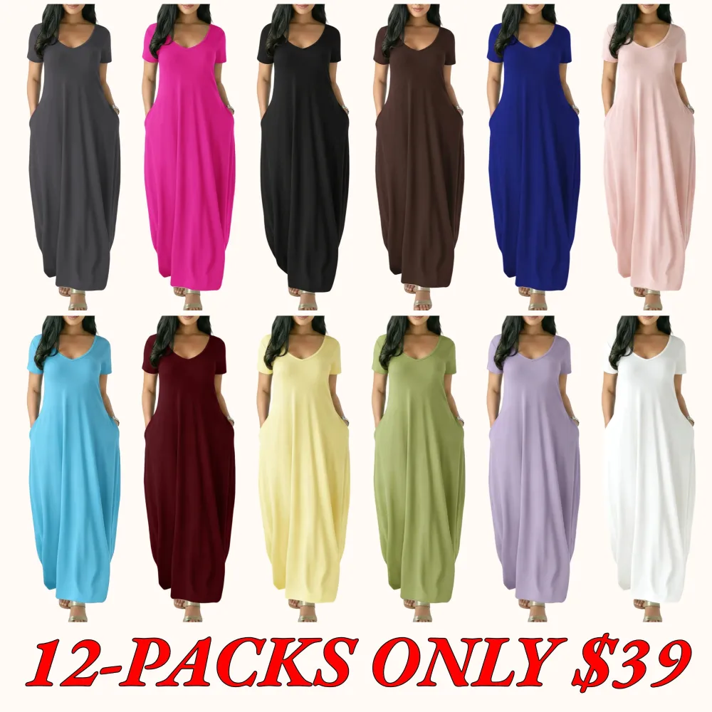 Women's Slim-Fit Long Coffee-Colored Dress