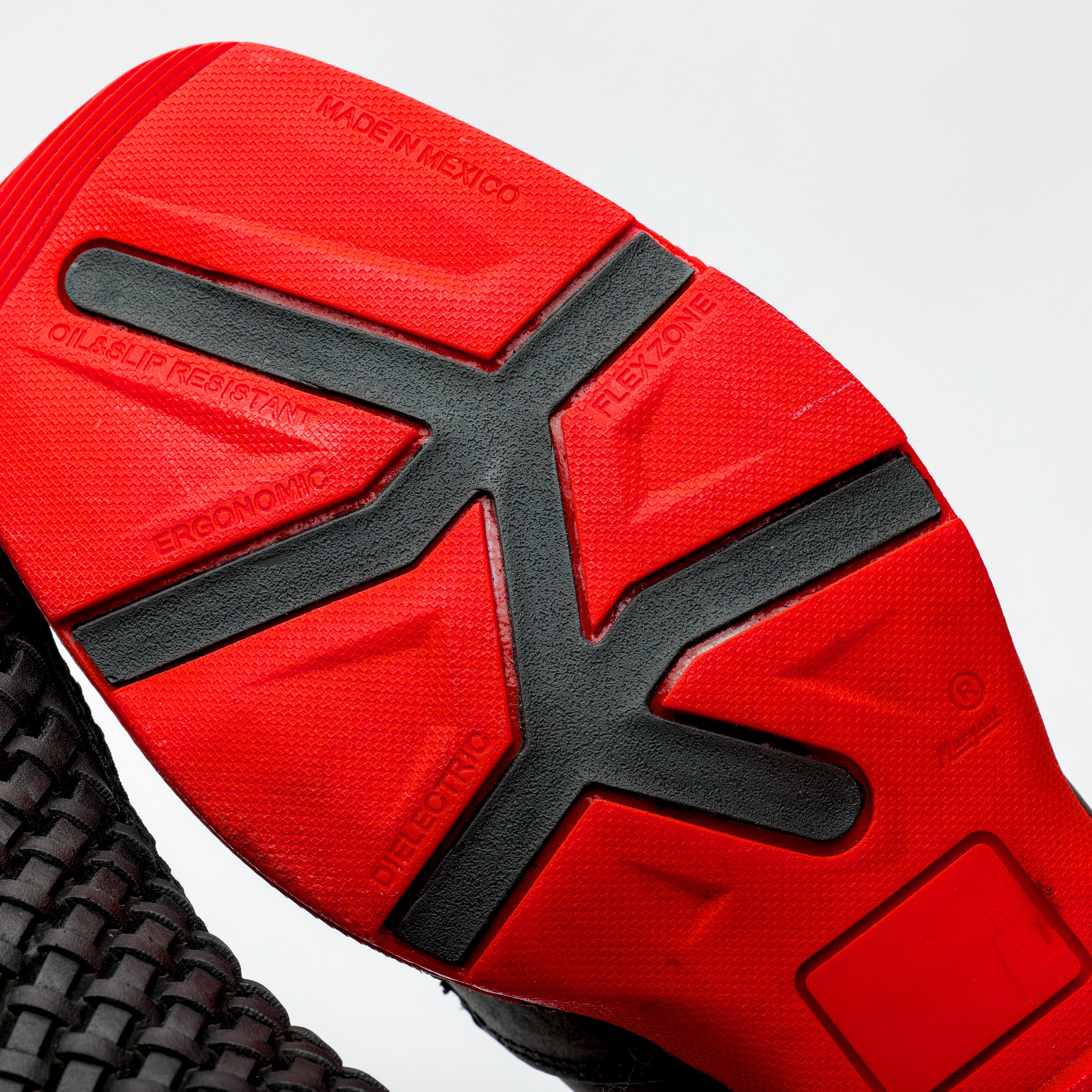 Black Basketweave Leather Botin With 3D Lightweight Soles - Square Toe