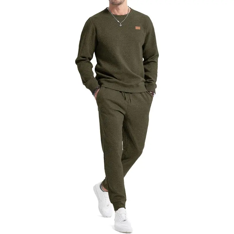 🔥Last Day Promotion 89% OFF🔥Men's casual fashion suit knitted sweatshirt and pants two-piece set